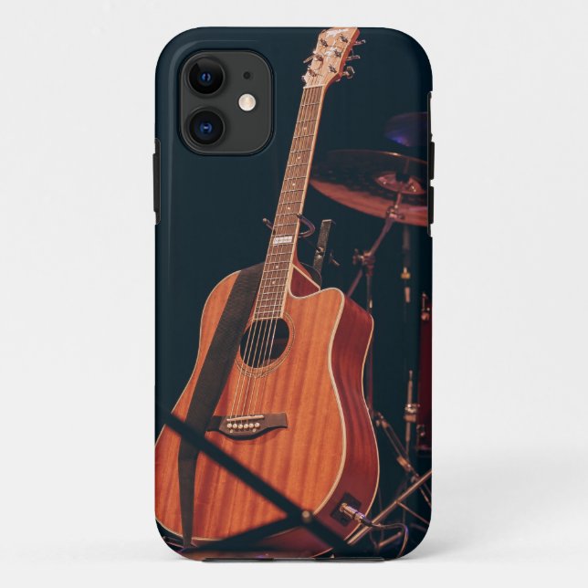 Capa Para iPhone 11 Violão acústico legal (Verso)