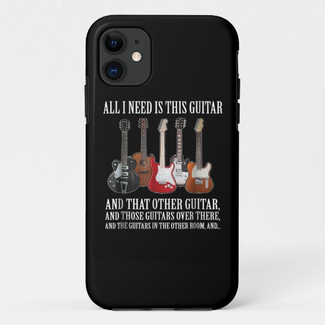 Capa Para iPhone 11 Violão | Tudo Que Preciso É De Um Violão Qualquer  (Verso)
