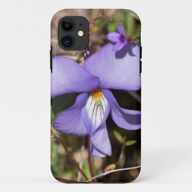 Capa Para iPhone 11 Violeta Pata de Pássaro c/ Azulejos (Verso)