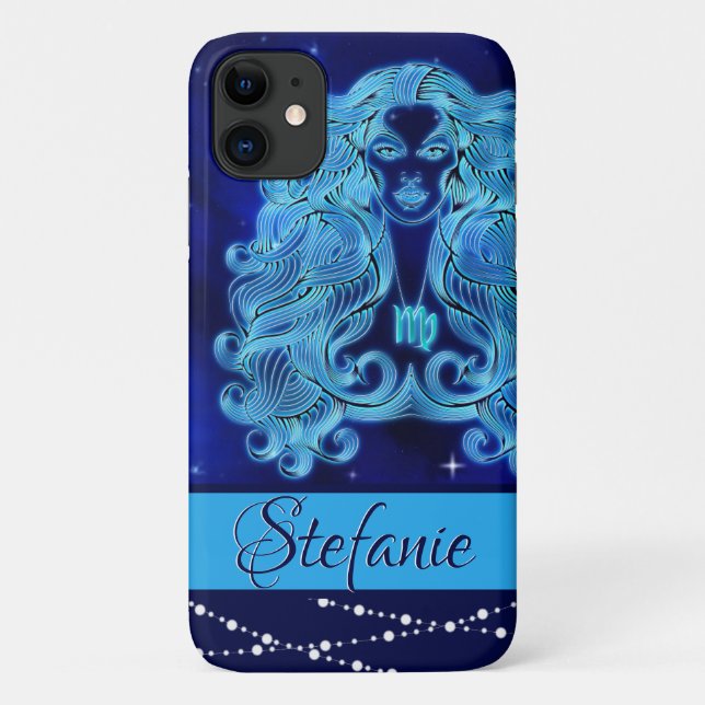 Capa Para iPhone 11 Virgem Azul Escuro (Verso)