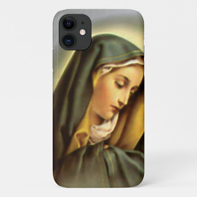Capa Para iPhone 11 Virgem Maria Abençoada - Mãe de Deus (Verso)