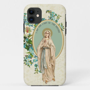 Capa Para iPhone 11 Virgem Maria Fatima Santa Rosário Religioso