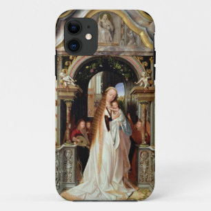 Capa Para iPhone 11 Virgin e criança com três anjos, painel central