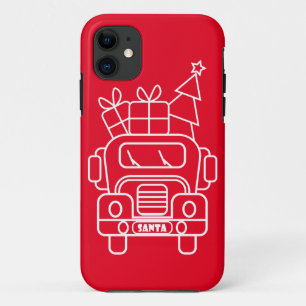 Capa Para iPhone 11 Visão geral da frente do carro de Papais noeis de