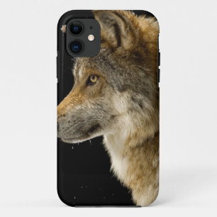 Capa Para iPhone 11 Vista lateral da cabeça do lobo