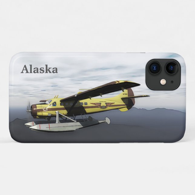 Capa Para iPhone 11 Voando Moose Aviation de Havilland DH3-C Otter (Verso (horizontal))