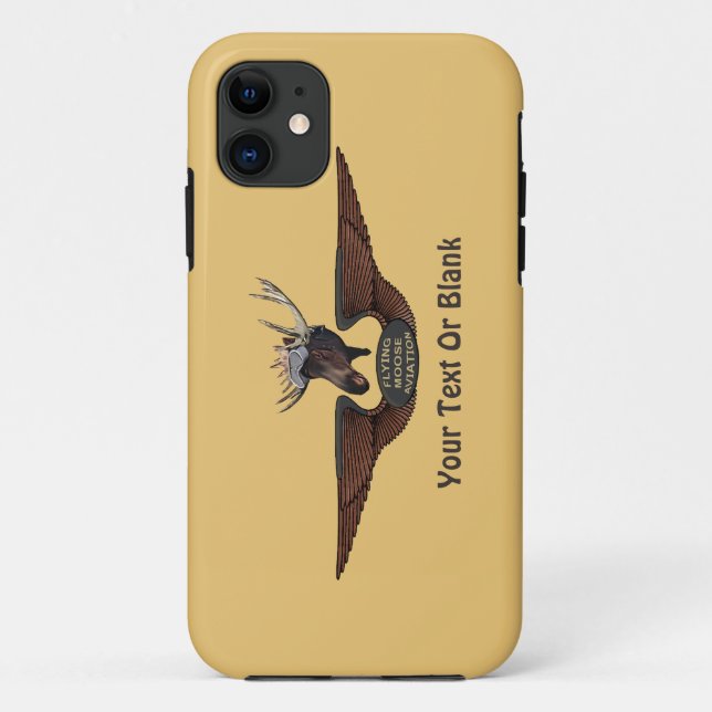 Capa Para iPhone 11 Voando Moose Bush Piloto Wings (Verso)