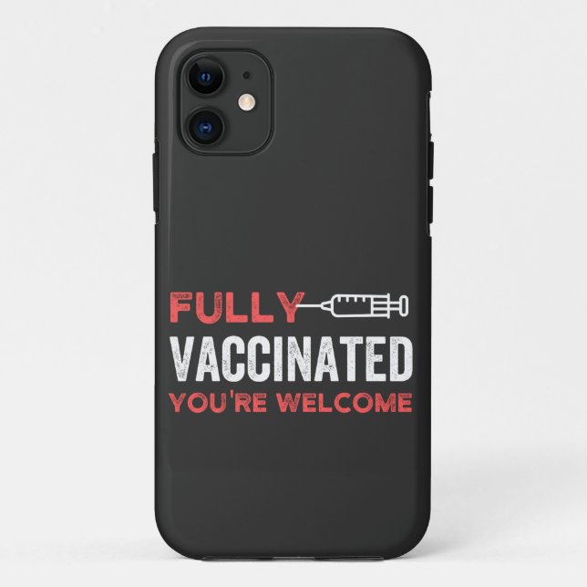 CAPA PARA iPhone 11 VOCÊ É BEM-VINDO TOTALMENTE VACINADO (Verso)