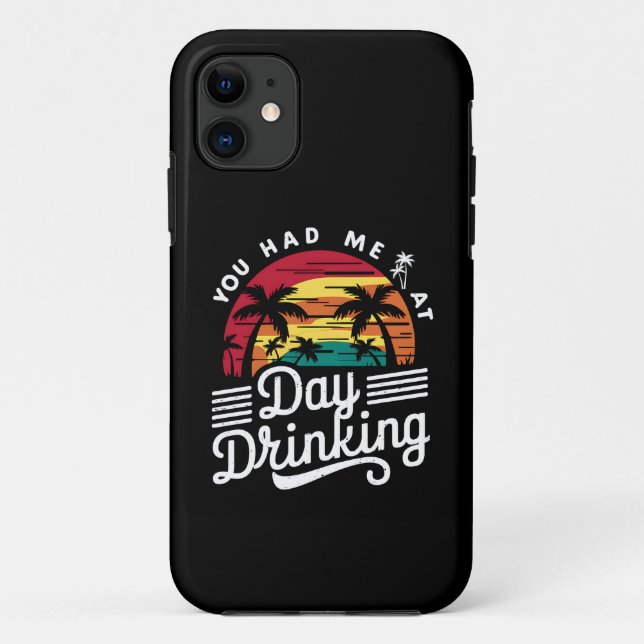 Capa Para iPhone 11 Você Me Conquistou no Dia de Bebida Funny Retro Pr (Verso)
