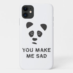 Capa Para iPhone 11 Você me deixa triste. Triste panda.