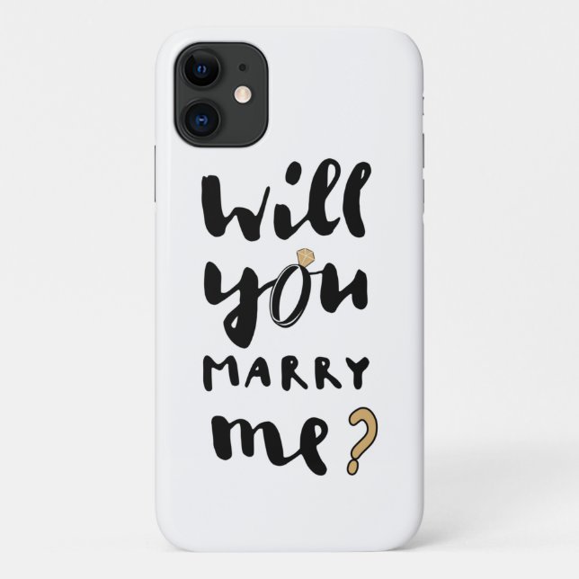 Capa Para iPhone 11 Você quer casar comigo (Verso)