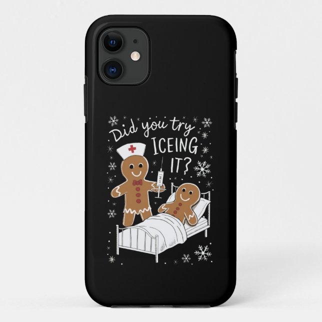 Capa Para iPhone 11 Você Tentou Enfermeirar Enfermeira De Natal? (Verso)