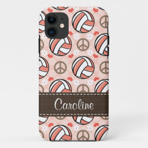 Capa Para iPhone 11 Voleibol cor-de-rosa