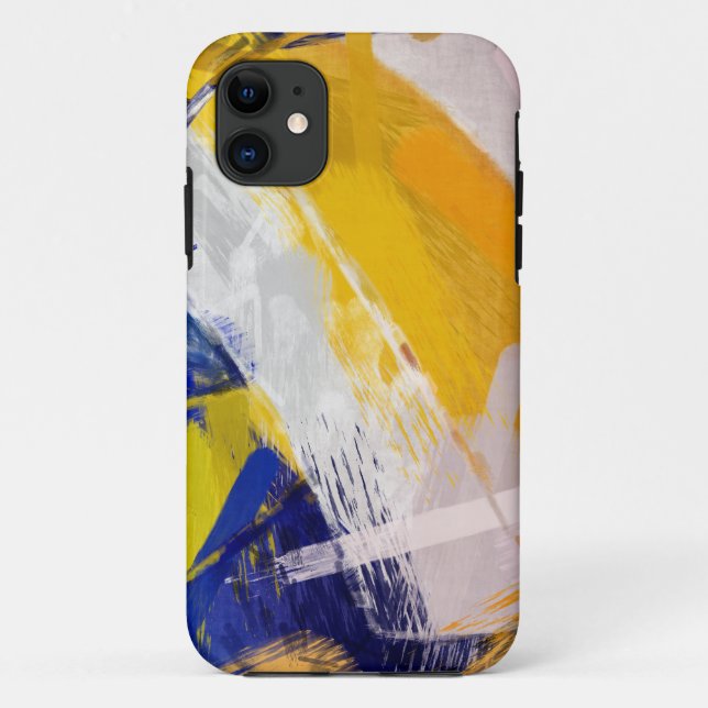 Capa Para iPhone 11 Voleibol de praia da arte abstracta (Verso)