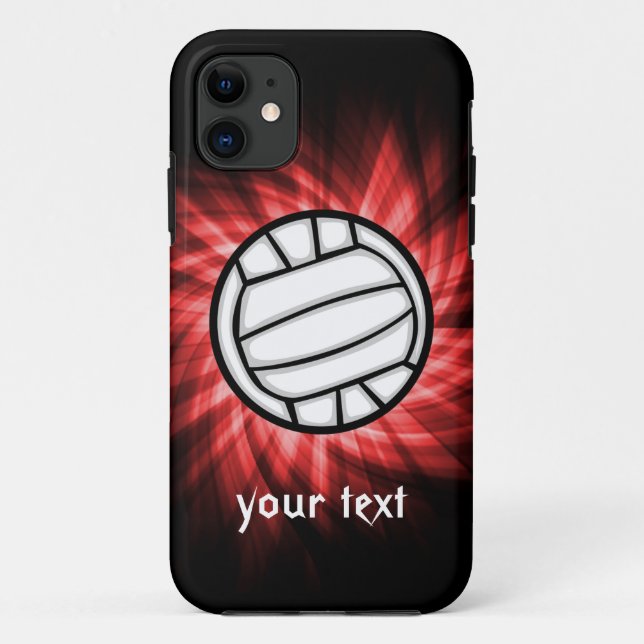 Capa Para iPhone 11 Voleibol; Vermelho (Verso)