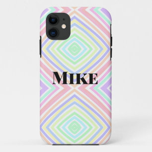 Capa Para iPhone 11 Voltar às listras coloridas do arco-íris adicionar