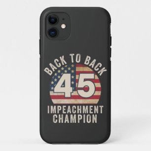 Capa Para iPhone 11 Voltar para trás Impeachment Champ Flag Americano