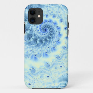 Capa Para iPhone 11 Vórtice Fractal Azul