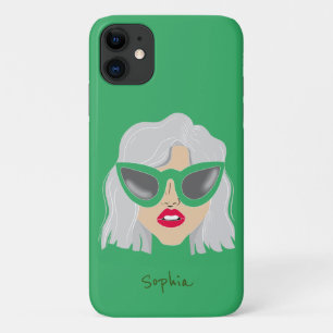 Capa Para iPhone 11 Vovô legal com nome personalizado de óculos