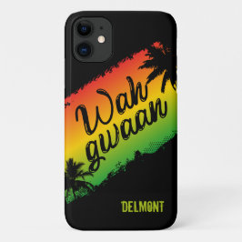 Capa Para iPhone 11 Wah Gwaan Jamaican Rasta Patois Black