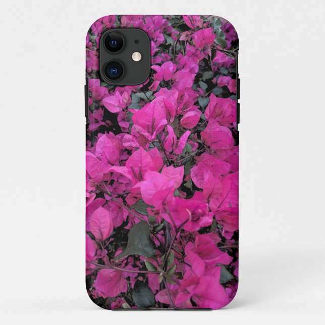 Capa Para iPhone 11 Watercolor-Bougainvillea (Verso)