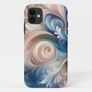 Capa Para iPhone 11 Watercolor Fantasy Floral Romântico
