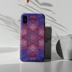 Capa Para iPhone 11 Weave Mandala Pink and Blue