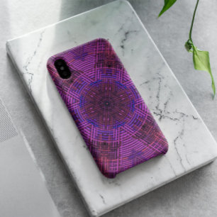 Capa Para iPhone 11 Weave Mandala Pink Purple and Blue