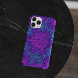 Capa Para iPhone 11 Weave Mandala Purple Pink and Blue