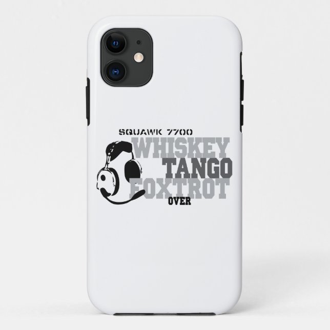 Capa Para iPhone 11 Whiskey Tango Foxtrot - Aeronáutica Humor (Verso)