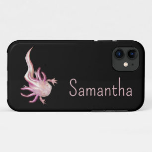 Capa Para iPhone 11 White Albino Axolotl Art