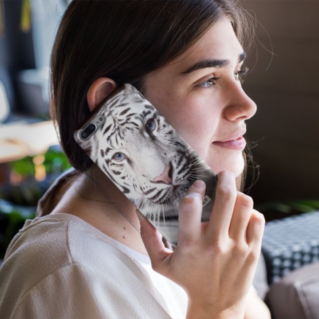 Capa Para iPhone 11 White Bengal Tiger Fotografia do Tigre | Preto (Criador carregado)