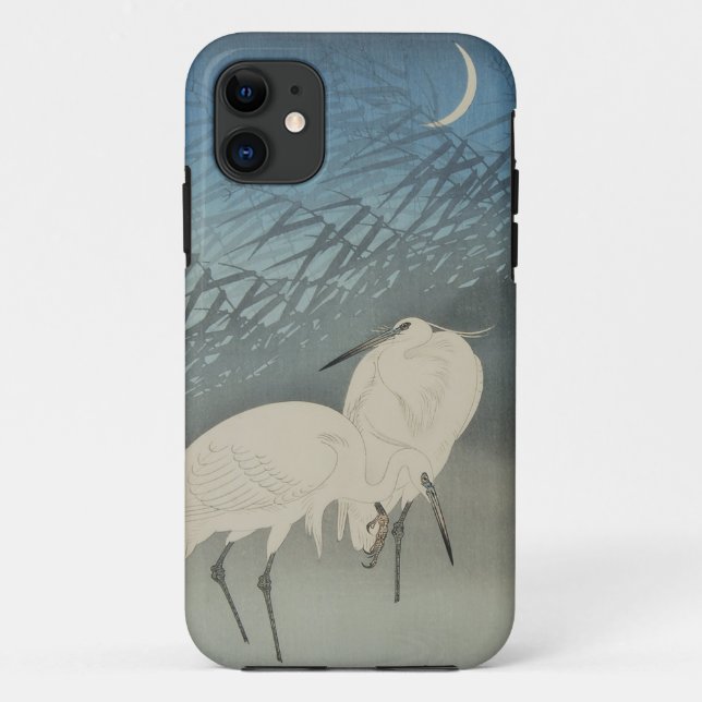 Capa Para iPhone 11 White Herons e Lua, Ohara Koson (Verso)
