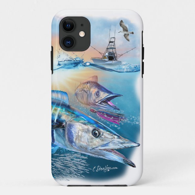 Capa Para iPhone 11 Whoo pescando impressão no seu telefone (Verso)