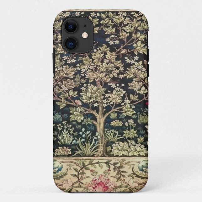 Capa Para iPhone 11 Willam Morris belos designs e criações, Vint (Verso)