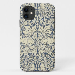 Capa Para iPhone 11 William Morris, cinza Azul, padrão, art nouveau,