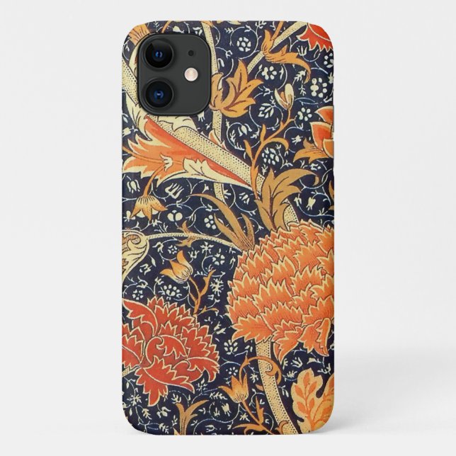 Capa Para iPhone 11 William Morris Cray Floral Art Nouveau Pattern (Verso)