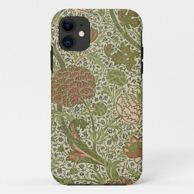 Capa Para iPhone 11 William Morris Cray Sage Flower Floral Botânica (Verso)