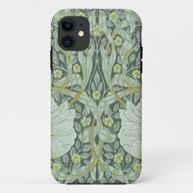 Capa Para iPhone 11 William Morris, padrão Art nouveau, bela arte (Verso)