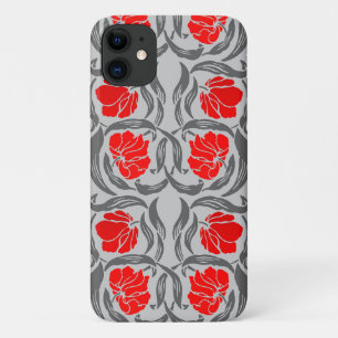 Capa Para iPhone 11 William Morris Pimpernel, Cinzas prateadas e verme