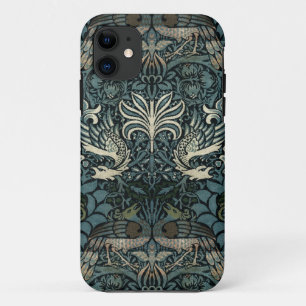 Capa Para iPhone 11 William Morris Vintage Peacock e Dragon Pattern