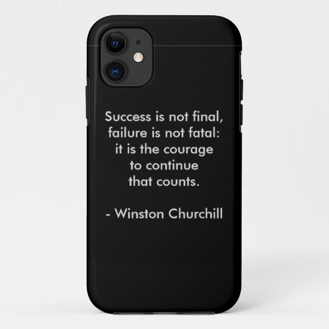 Capa Para iPhone 11 Winston Churchill Cote; Sucesso (Verso)