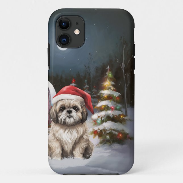 Capa Para iPhone 11 Winter Havanese Caravan Christmas Adventure (Verso)