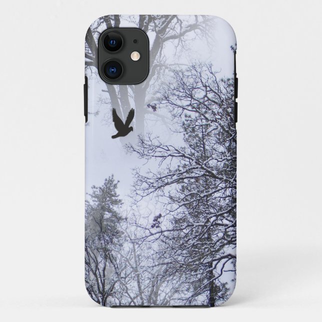 Capa Para iPhone 11 Winter Raven... (Verso)