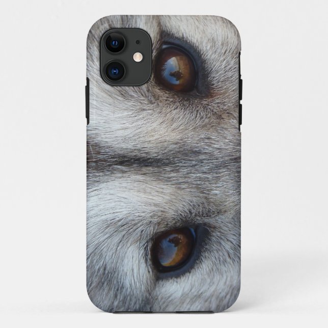 Capa Para iPhone 11 Wolf iPhone 5 Case Wolf Pup Eyes Caso Wolf Gifts (Verso)