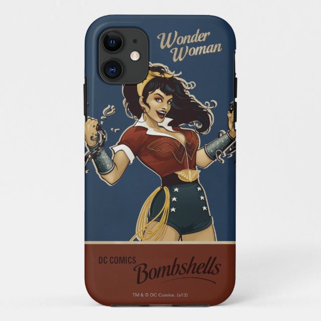 Capa Para iPhone 11 Wonder Woman Bombshell (Verso)