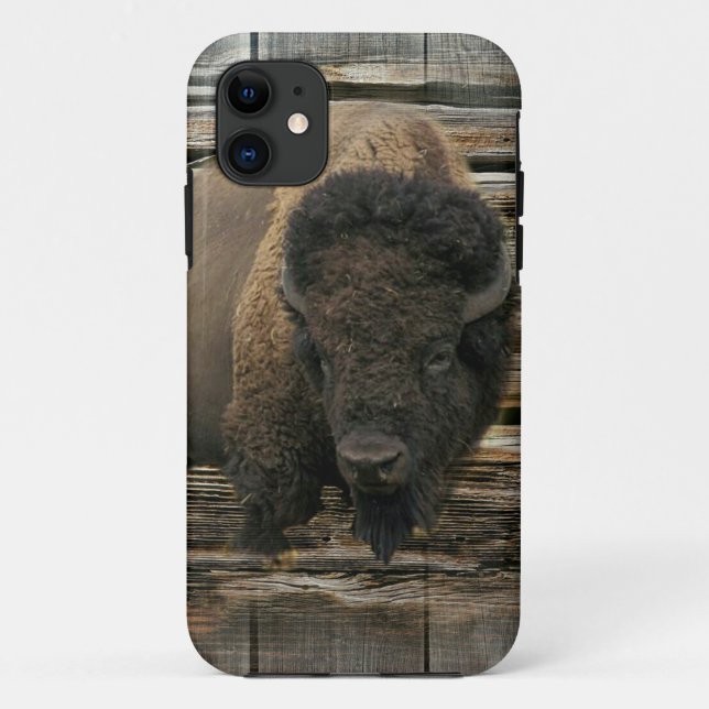 Capa Para iPhone 11 Wood Bison (Verso)