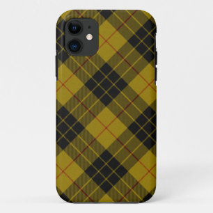 Capa Para iPhone 11 xadrez amarelo e preto do MacLeod tartan
