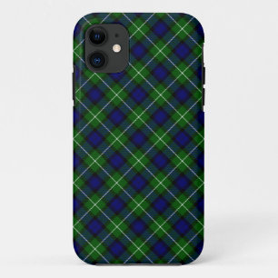 Capa Para iPhone 11 Xadrez azul-tartan