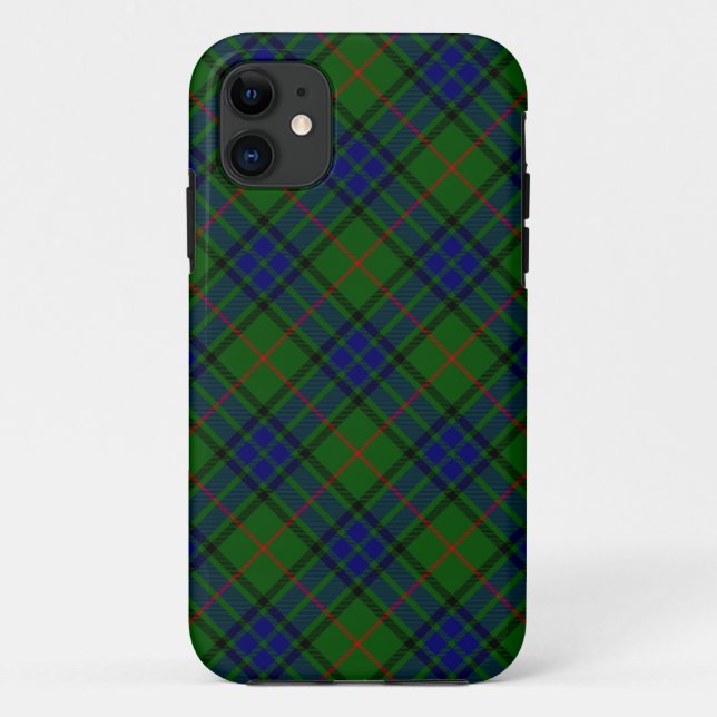 Capa Para iPhone 11 Xadrez azul-tartan Lauder (Verso)